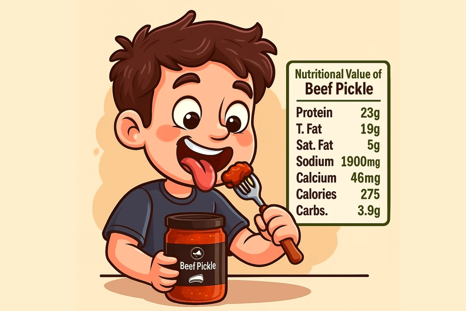 nutritional value of beef pickle