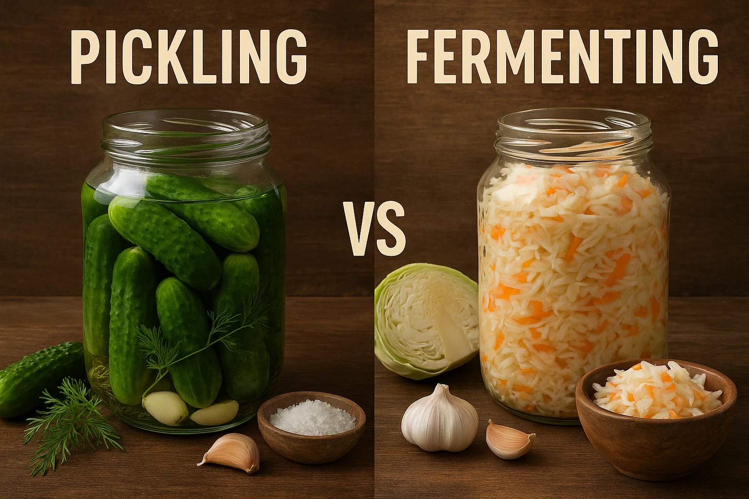 pickling vs fermenting